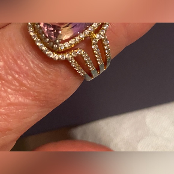 Daniel Steiger *gold plated over SS 925 CZs Genuine Ametrine *damage on GP - Picture 11 of 11